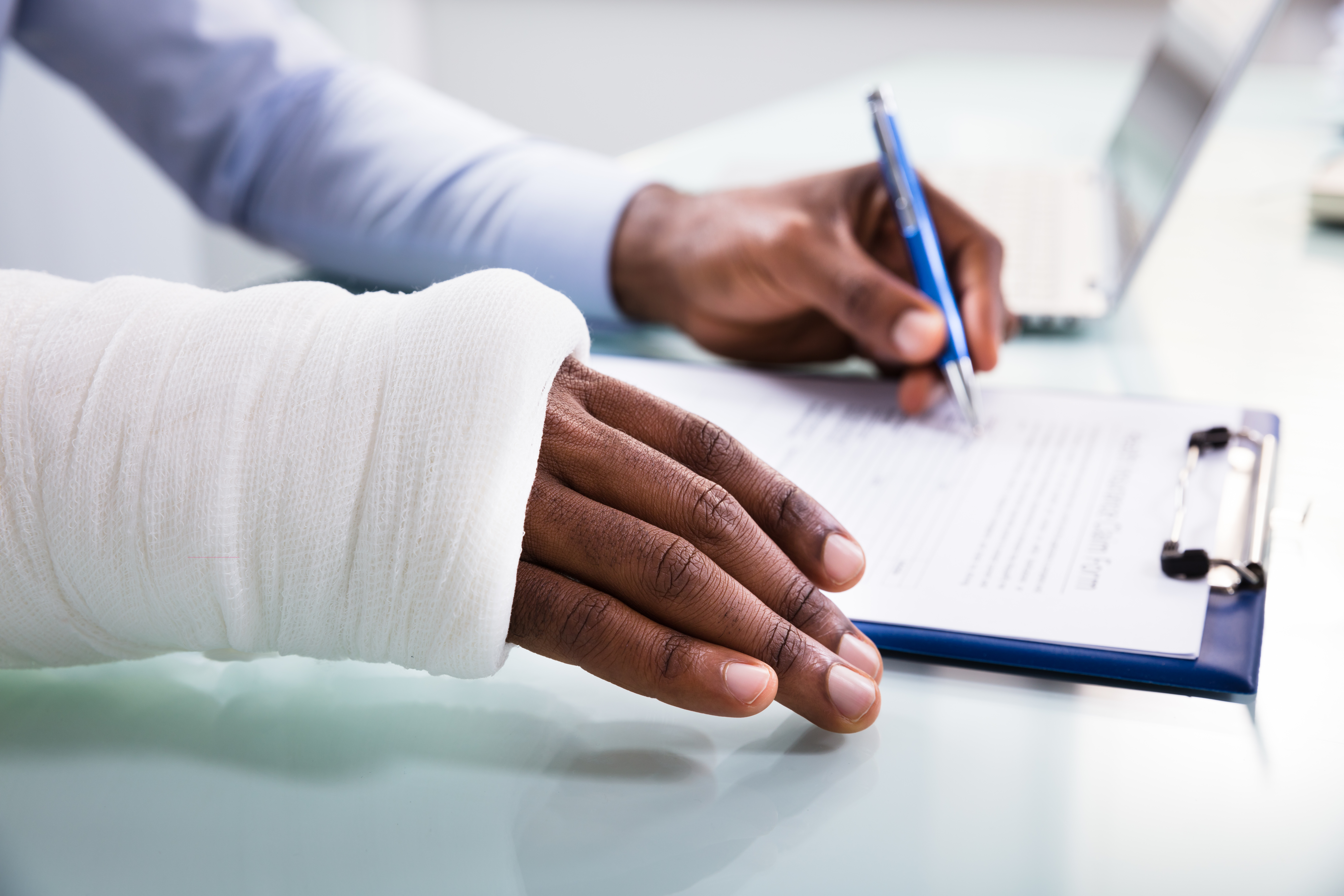 injured worker files insurance claim